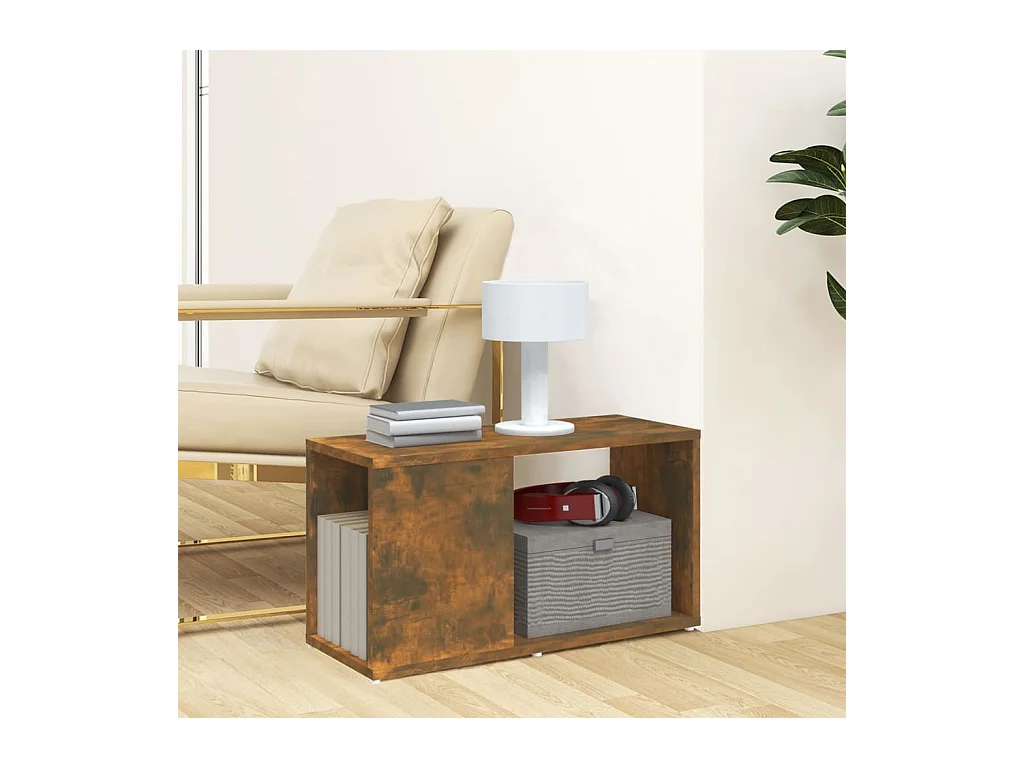 Tv-meubel 60x24x32 cm bewerkt hout gerookt eikenkleurig NL55409