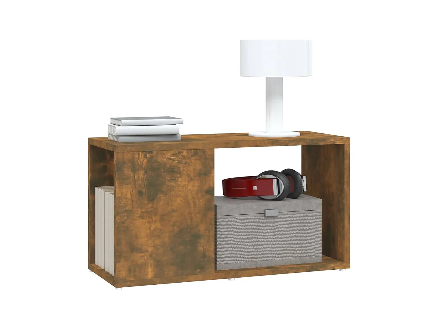 Tv-meubel 60x24x32 cm bewerkt hout gerookt eikenkleurig NL55409