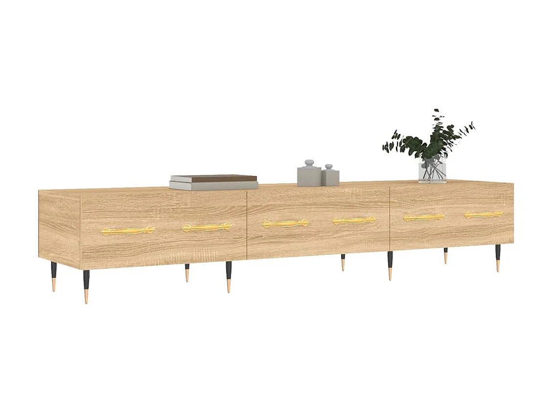 Tv-meubel 150x36x30 cm bewerkt hout sonoma eikenkleurig NL87036