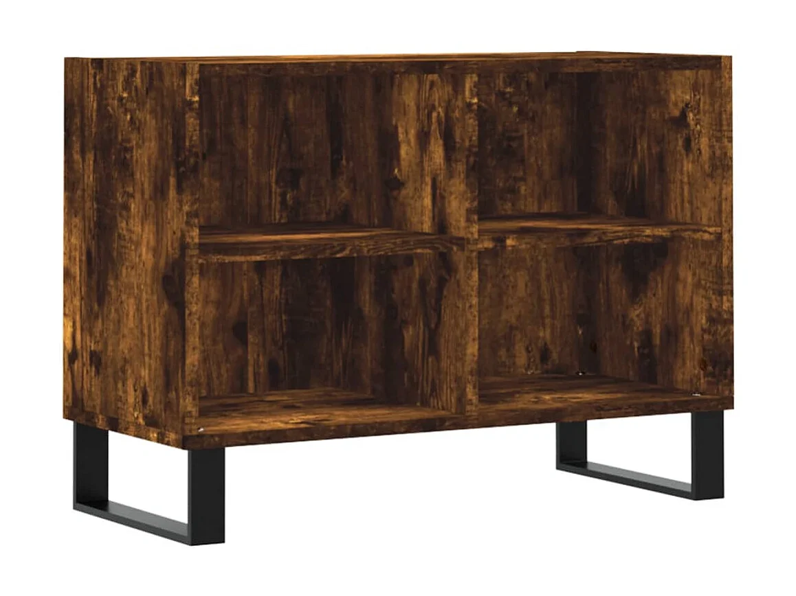 Meuble TV chêne fumé 69,5x30x50 cm bois d'ingénierie BE79890