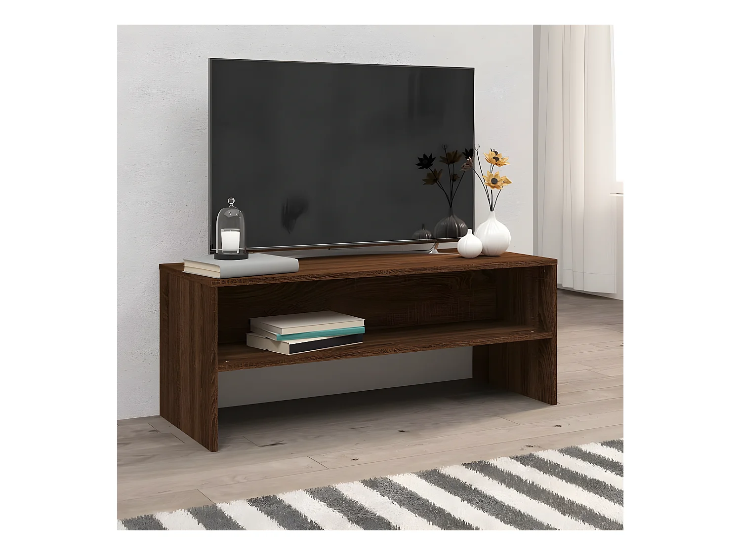 TV-Schrank,TV-Möbel Braun Eichen-Optik 100x40x40 cm Holzwerkstoff -gkd530466