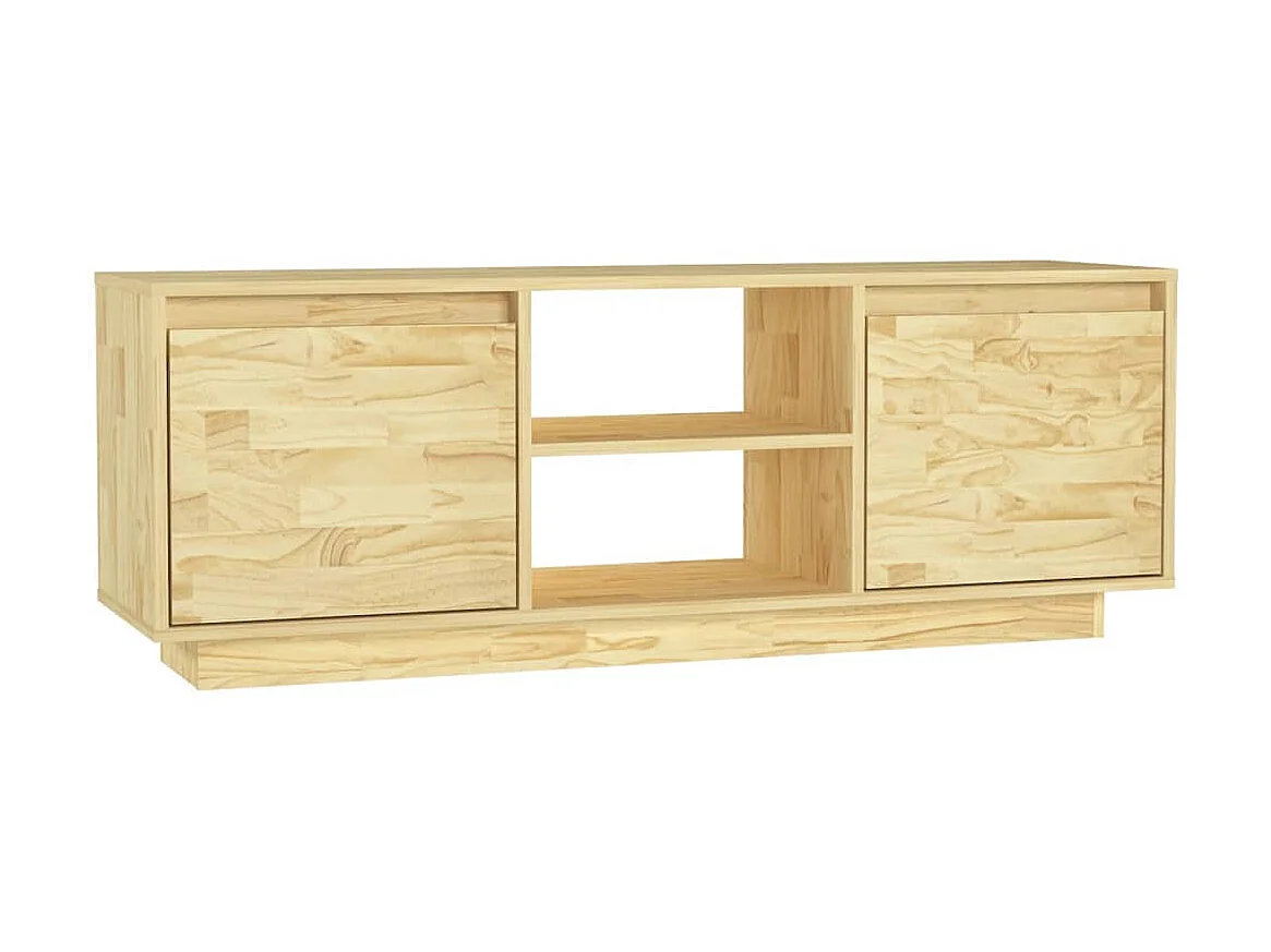 Mueble de TV madera maciza de pino 110x30x40 cm ES17487
