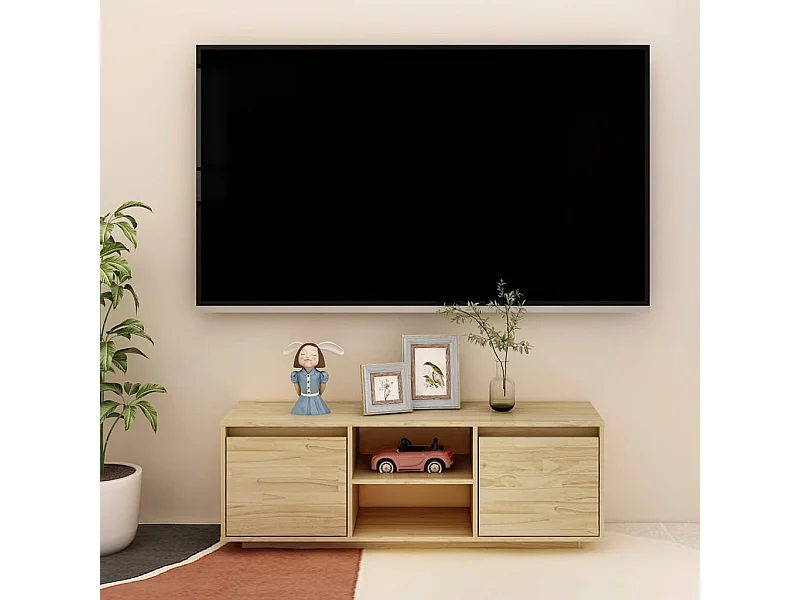 TV-Schrank,TV-Möbel 110x30x40 cm Massivholz Kiefer -gkd924458