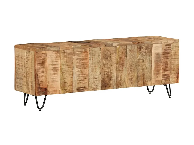 Meuble TV 110x30x40 cm Bois massif de manguier BE72132