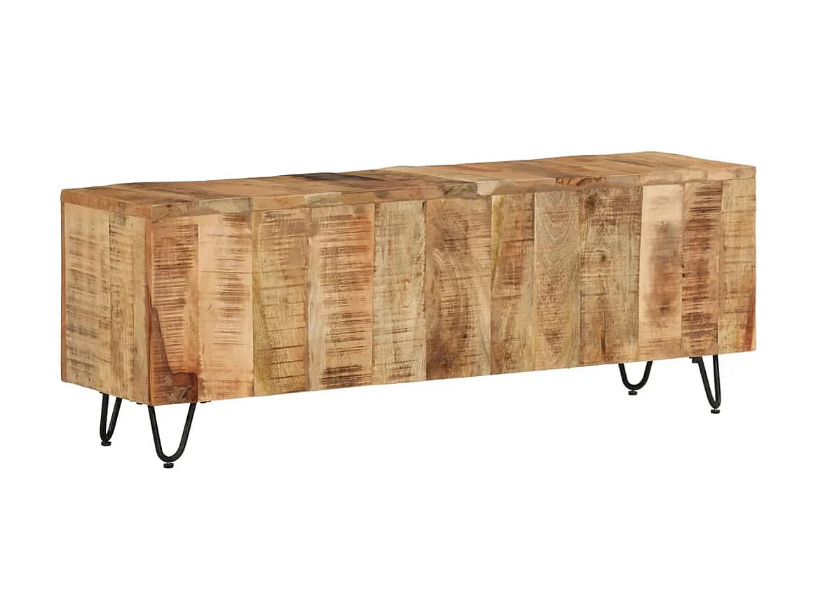 Meuble TV 110x30x40 cm Bois massif de manguier BE72132