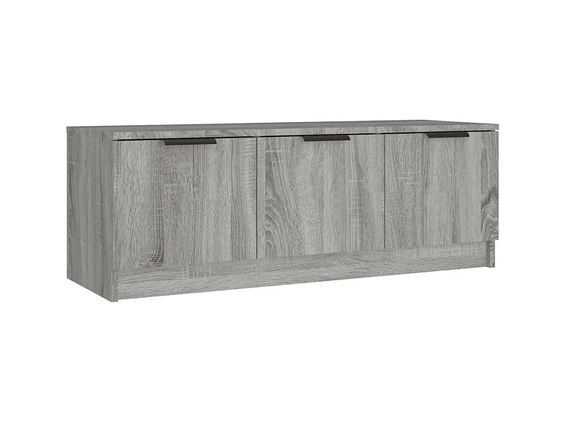 Meuble TV Sonoma gris 102x35x36,5 cm Bois d'ingénierie BE96794