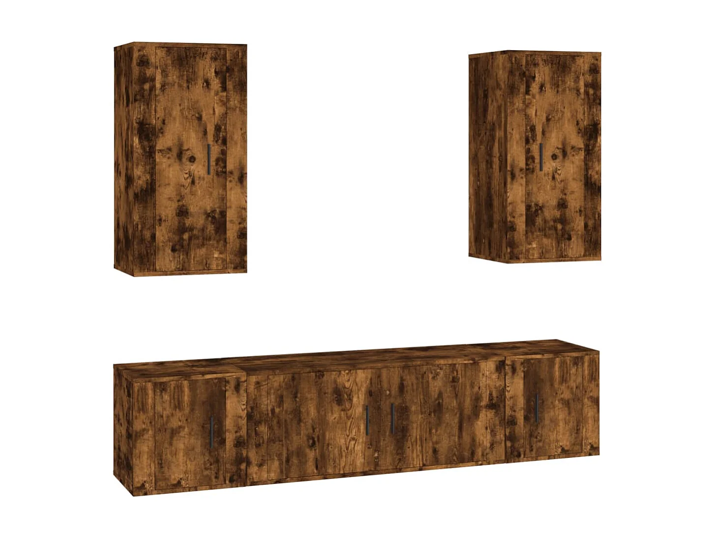 Ensemble de meubles TV 5 pcs Chêne fumé Bois d'ingénierie BE13799