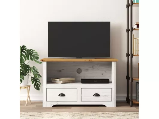 Kauf Unique TV-Schrank,TV-Möbel mit 2 Schubladen BODO Braun 91x43x56 cm Kiefernholz -gkd565227