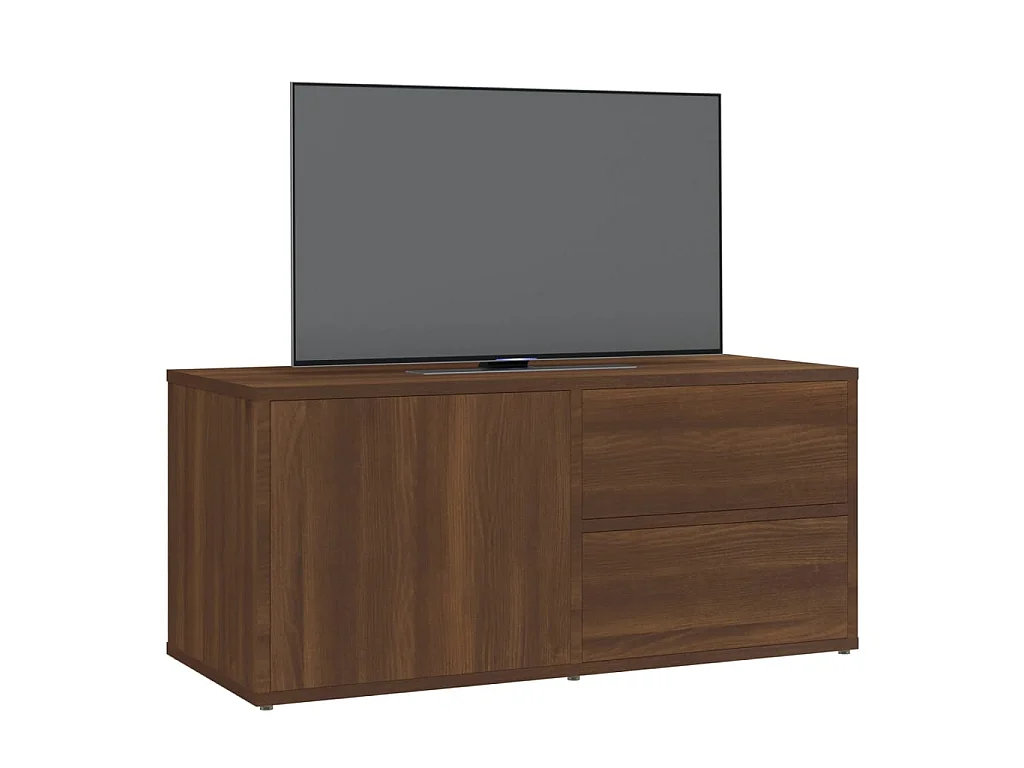 Meuble TV Chêne marron 80x34x36 cm Bois d'ingénierie BE44016