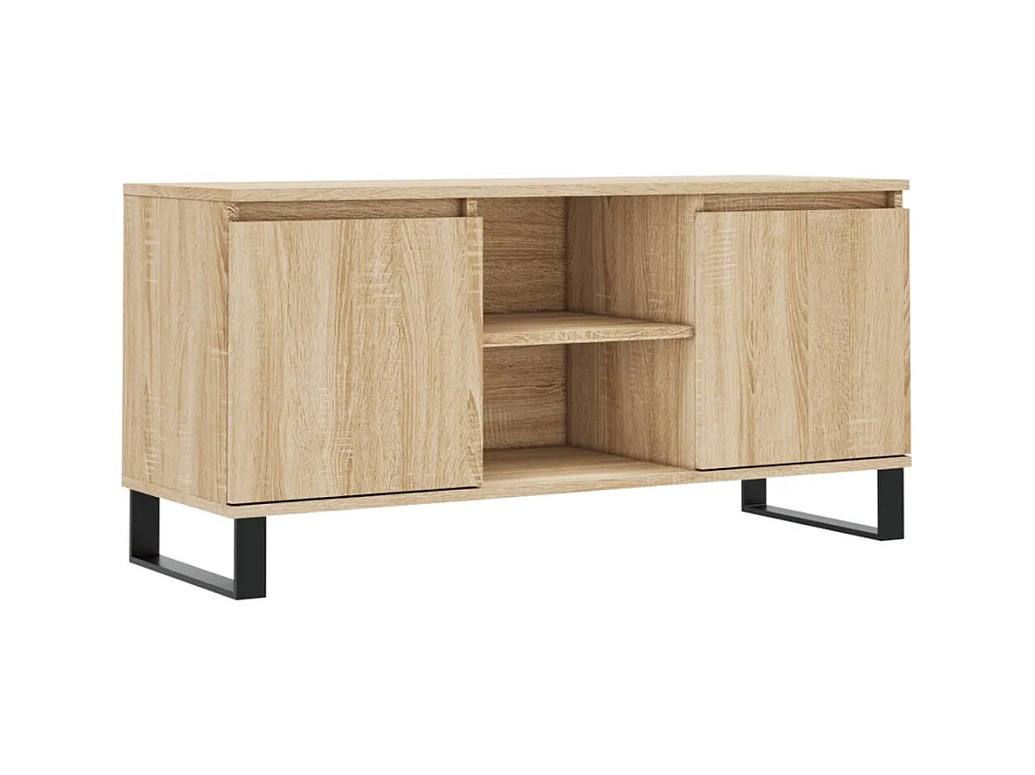 Meuble TV chêne sonoma 104x35x50 cm bois d'ingénierie BE70191