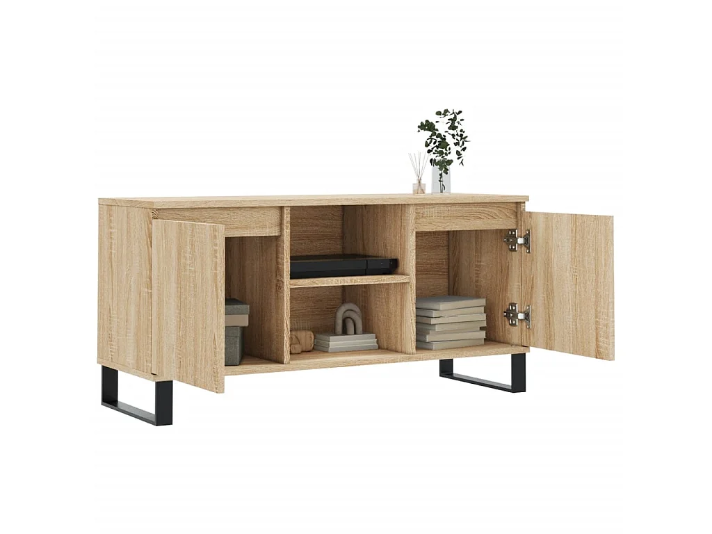 Meuble TV chêne sonoma 104x35x50 cm bois d'ingénierie BE70191