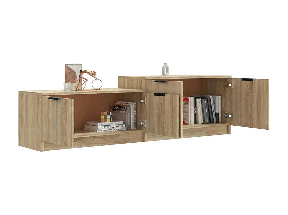 Meuble TV Chêne sonoma 158,5x36x45 cm Bois d'ingénierie BE19052
