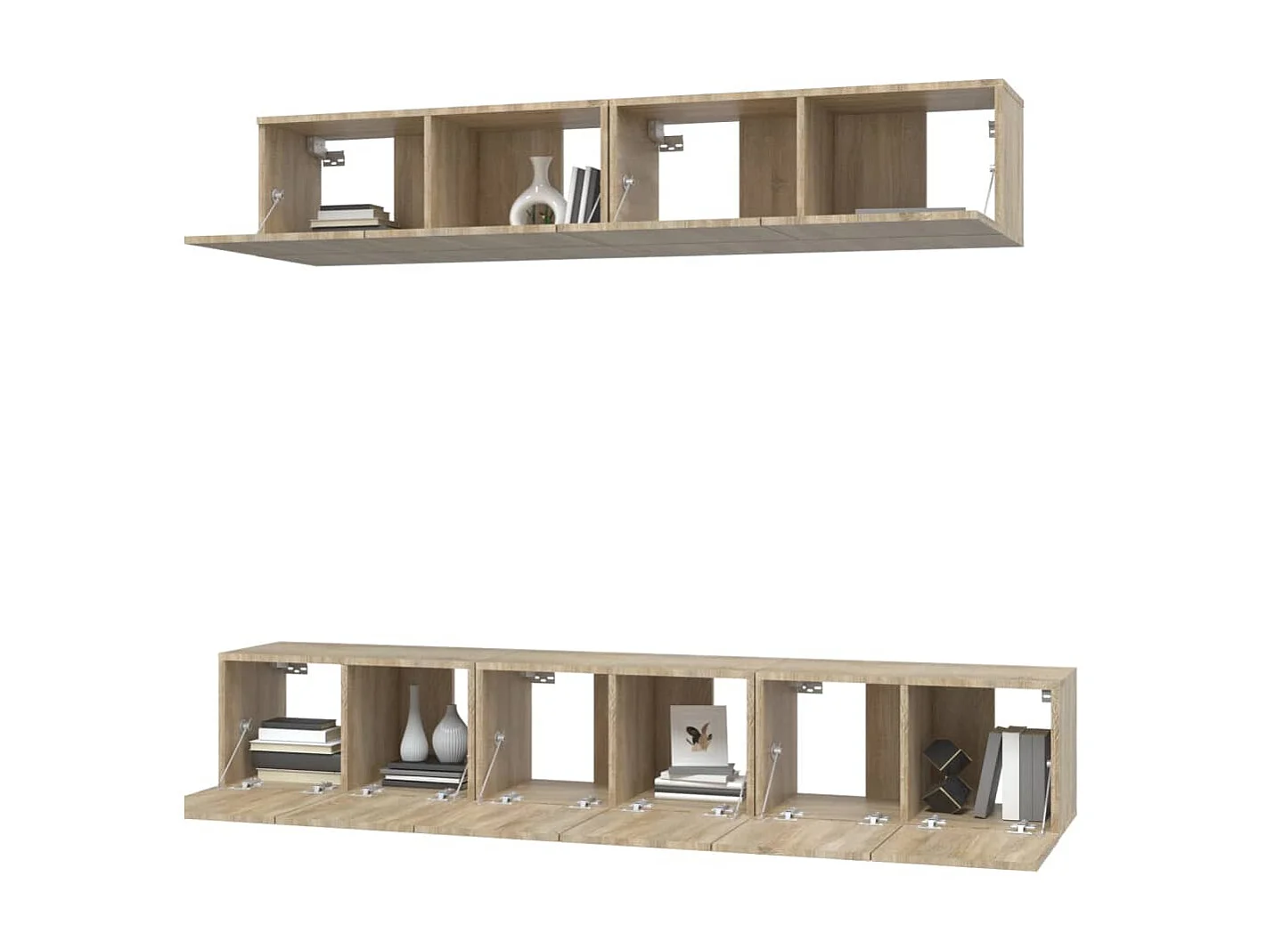 5-tlg. TV-Schrank-Set,TV-Möbel Sonoma-Eiche Holzwerkstoff -gkd288868