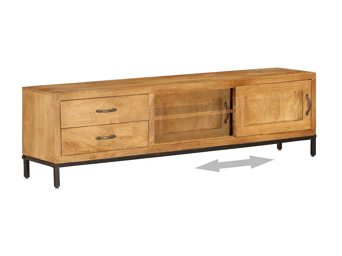 TV-Schrank,TV-Möbel Mangoholz Massiv 140 x 30 x 40 cm -gkd522060