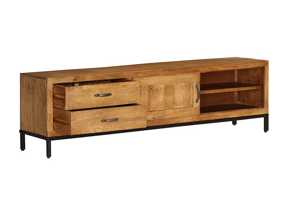 TV-Schrank,TV-Möbel Mangoholz Massiv 140 x 30 x 40 cm -gkd522060