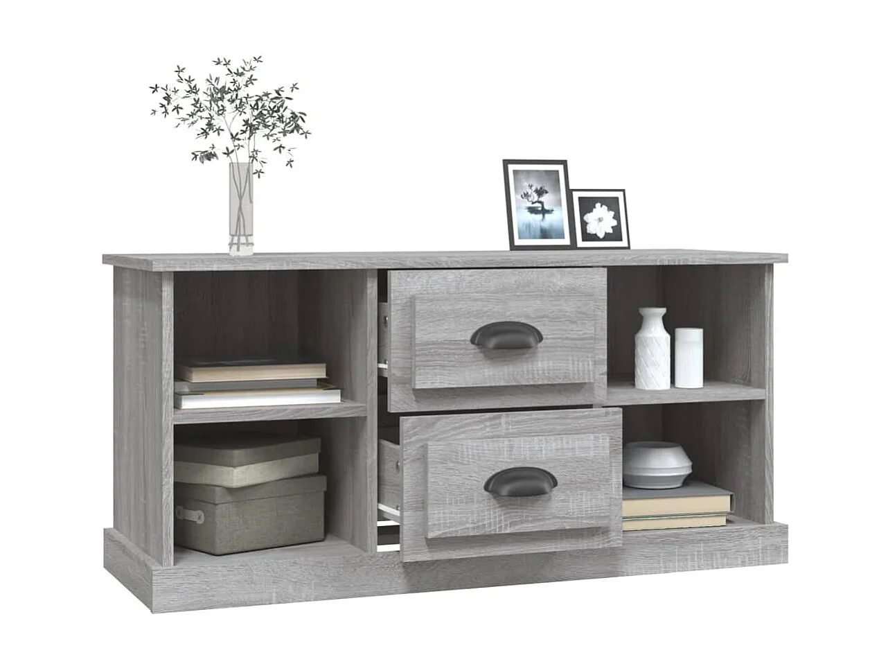 Meuble TV Sonoma gris 99,5x35,5x48 cm bois d'ingénierie BE91739
