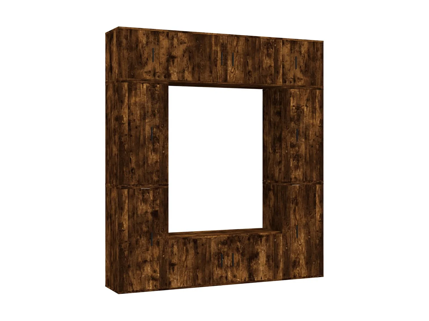 Ensemble de meubles TV 8 pcs Chêne fumé Bois d'ingénierie BE55175