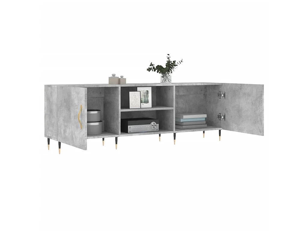 Tv-meubel | Tv-Bank | TV-kast150x30x50 cm bewerkt hout betongrijs