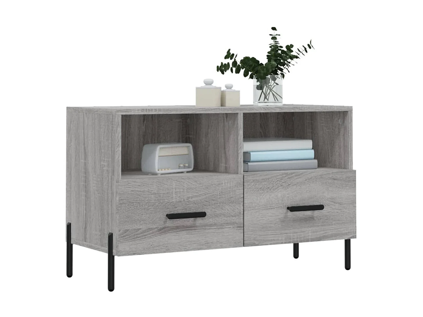 Meuble TV Sonoma BEis 80x36x50 cm Bois d'ingénierie BE12783