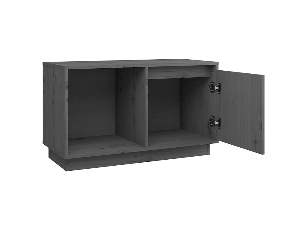 TV-Schrank,TV-Möbel Grau 74x35x44 cm Massivholz Kiefer -gkd515198