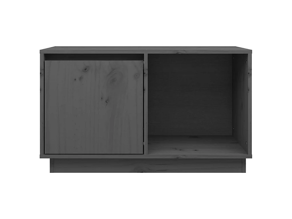 Meuble TV Gris 74x35x44 cm Bois de pin massif BE25329