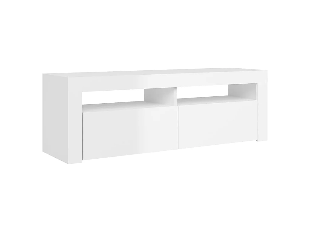 TV-Schrank,TV-Möbel mit LED-Leuchten Hochglanz-Weiß 120x35x40 cm -gkd995633