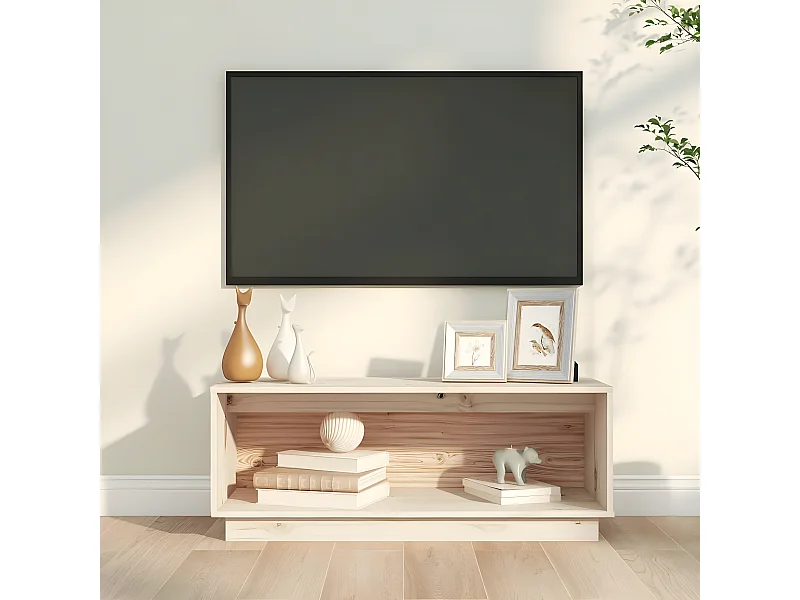 Meuble TV 90x35x35 cm Bois de pin massif BE65818