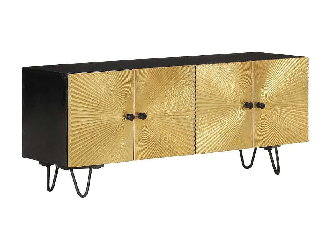 Móvel de TV 110x30x45 cm madeira de mangueira maciça PT227604