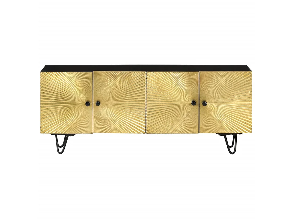 Meuble TV 110x30x45 cm bois massif de manguier BE46482