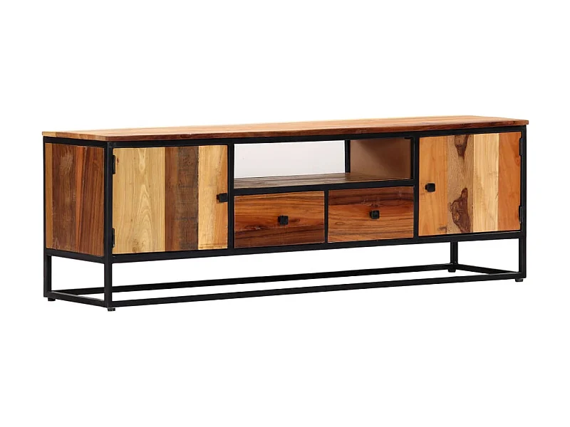 Tv-meubel 120x30x40 cm massief gerecycled hout en staal NL354705