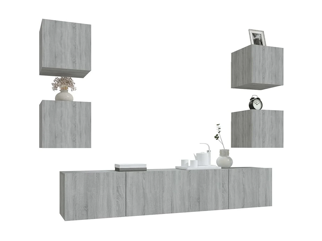 Meubles TV 6 pcs Sonoma BEis Bois d'ingénierie BE33020