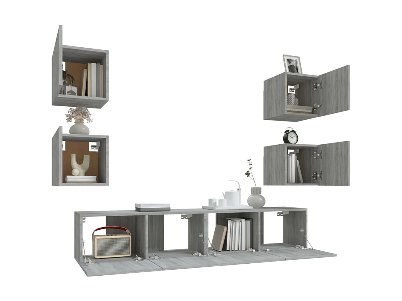 Meubles TV 6 pcs Sonoma BEis Bois d'ingénierie BE33020