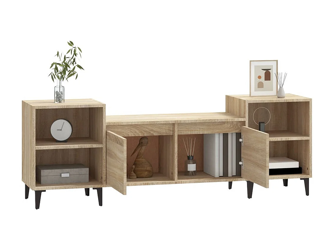 Meuble TV Chêne sonoma 160x35x55 cm Bois d'ingénierie BE97595