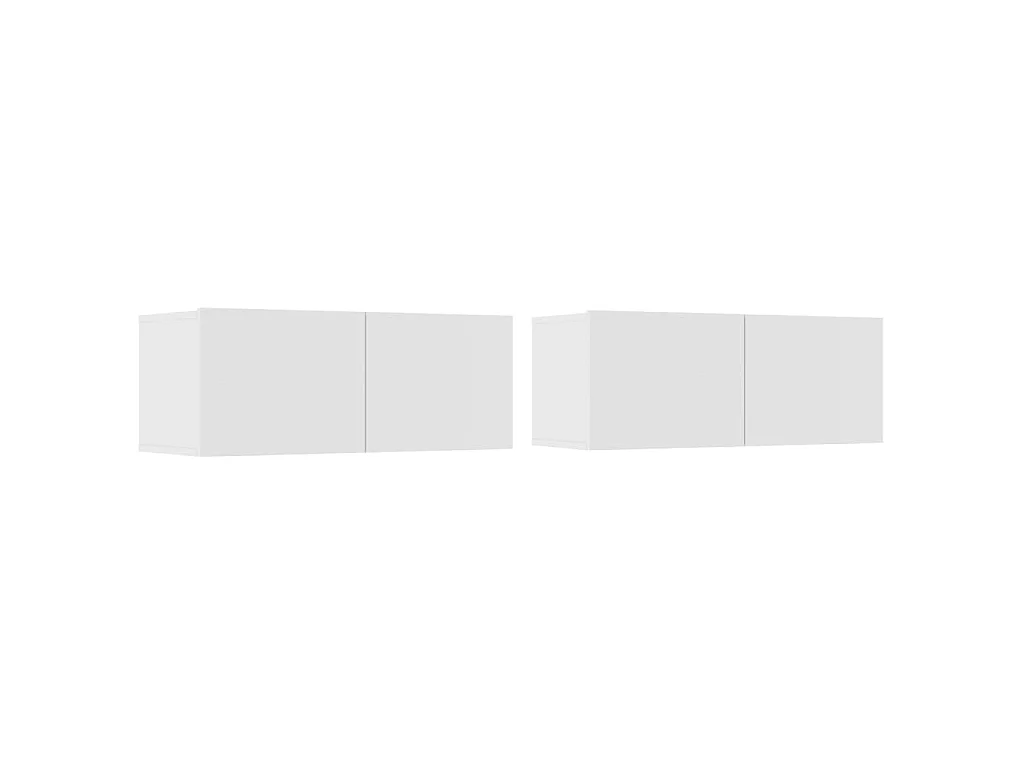 4-tlg. TV-Schrank-Set,TV-Möbel Weiß Holzwerkstoff -gkd428153