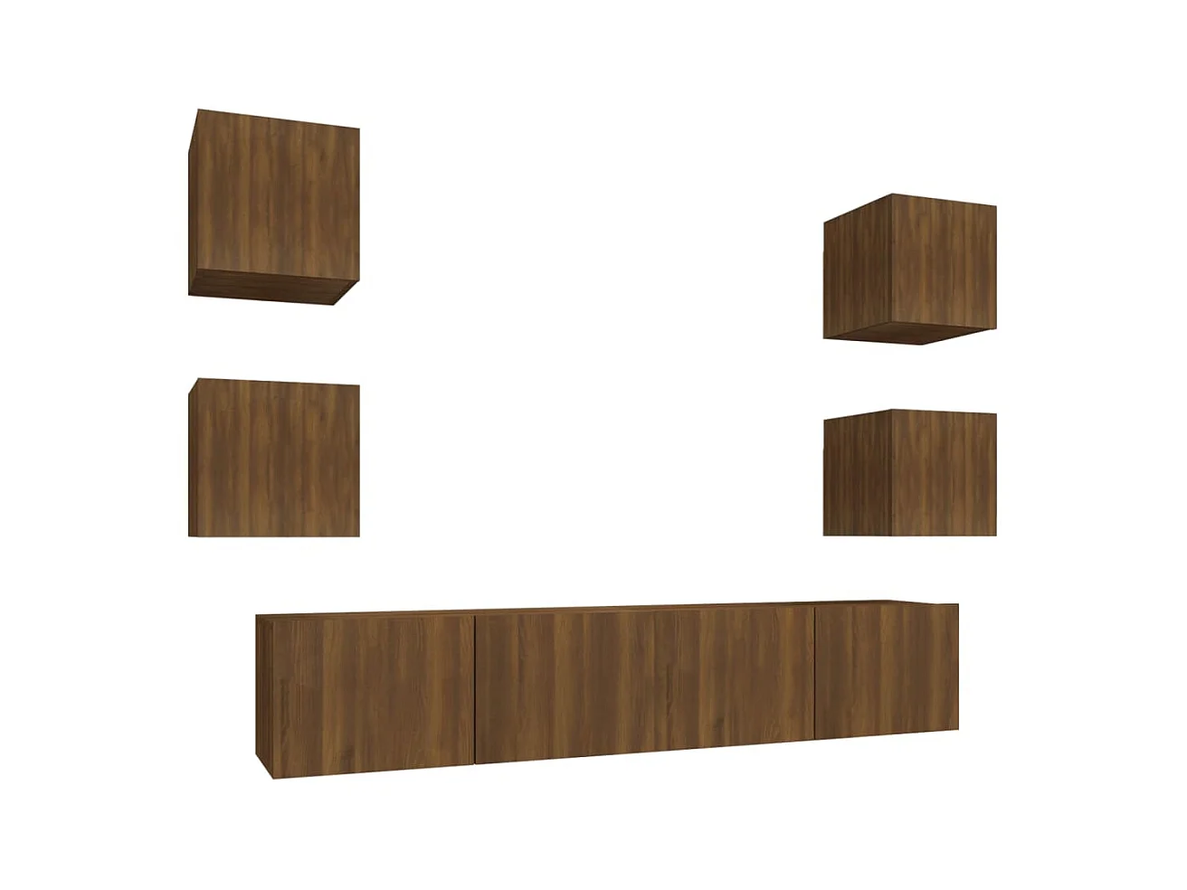 Ensemble de meubles TV 6 pcs Chêne marron Bois d'ingénierie BE98958