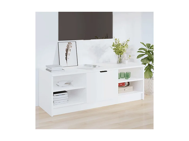 Móvel para TV 102x35,5x36,5 cm madeira processada branco PT315964