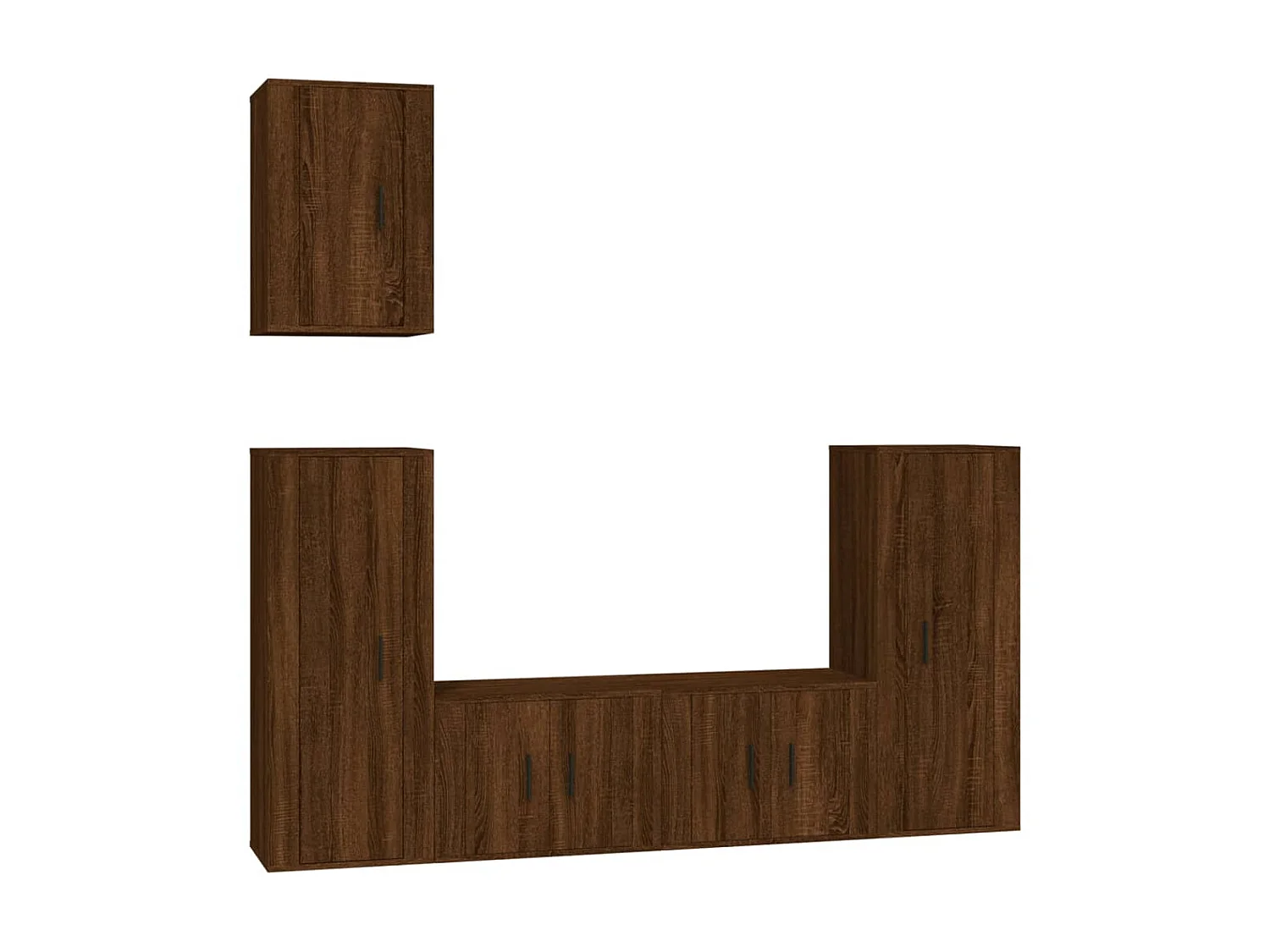 Ensemble de meubles TV 5 pcs Chêne marron Bois d'ingénierie BE33462