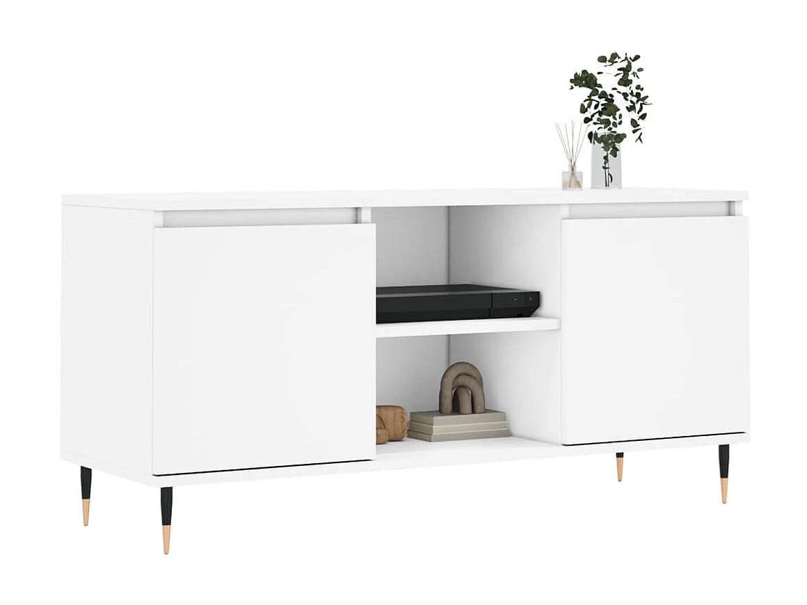 TV-Schrank,TV-Möbel Weiß 104x35x50 cm Holzwerkstoff -gkd572181