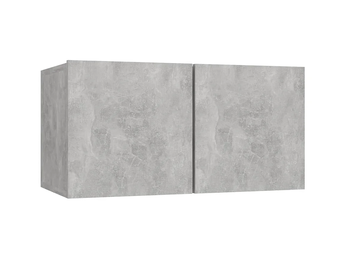 4-tlg. TV-Schrank-Set,TV-Möbel Betongrau Holzwerkstoff -gkd57752