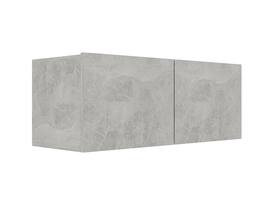 4-tlg. TV-Schrank-Set,TV-Möbel Betongrau Holzwerkstoff -gkd57752