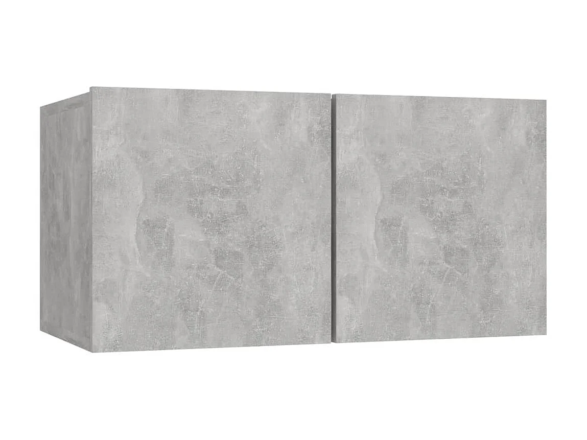 4-tlg. TV-Schrank-Set,TV-Möbel Betongrau Holzwerkstoff -gkd57752