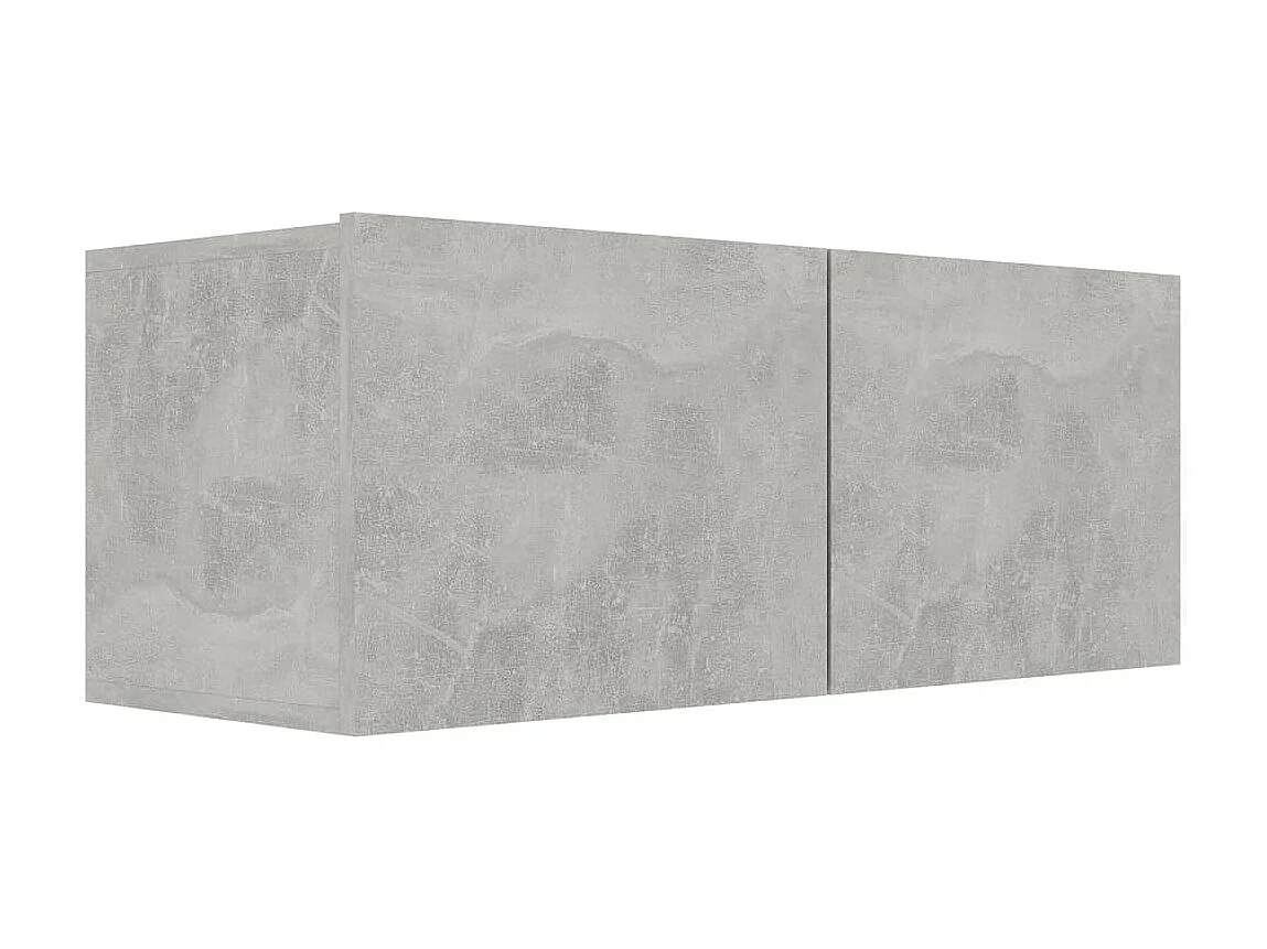 4-tlg. TV-Schrank-Set,TV-Möbel Betongrau Holzwerkstoff -gkd57752