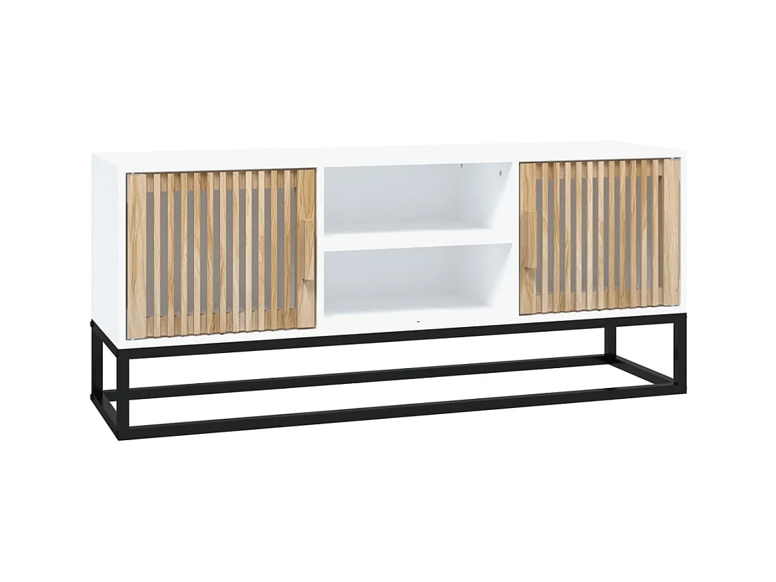 Tv-meubel 105x30x45 cm bewerkt hout wit NL111059