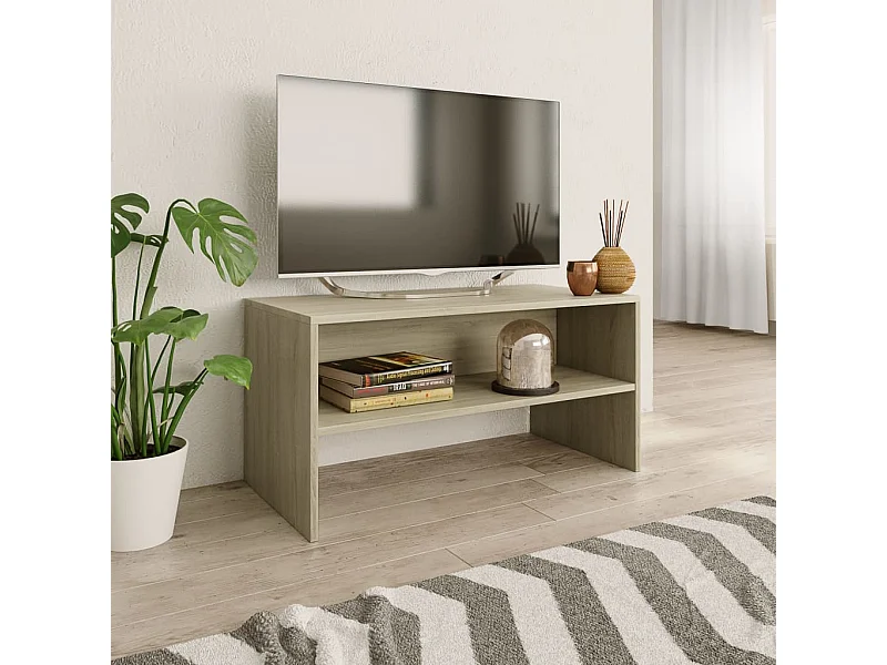 Meuble TV Chêne sonoma 80 x 40 x 40 cm Aggloméré BE11031