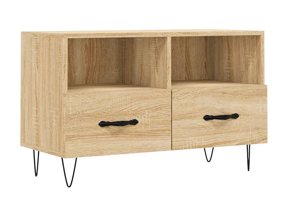Meuble TV Chêne sonoma 80x36x50 cm Bois d'ingénierie BE55851