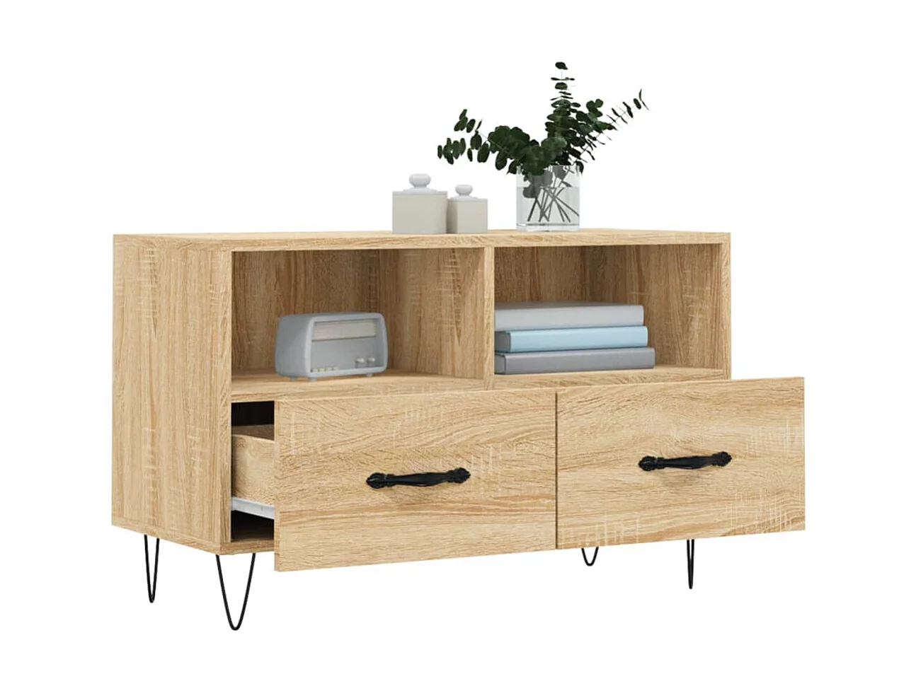 Meuble TV Chêne sonoma 80x36x50 cm Bois d'ingénierie BE55851