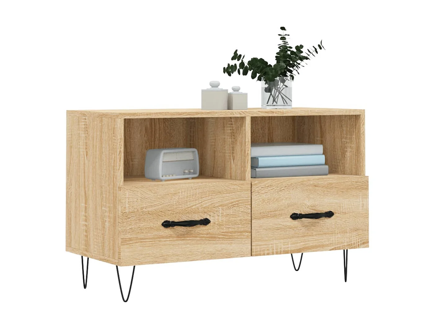 Meuble TV Chêne sonoma 80x36x50 cm Bois d'ingénierie BE55851