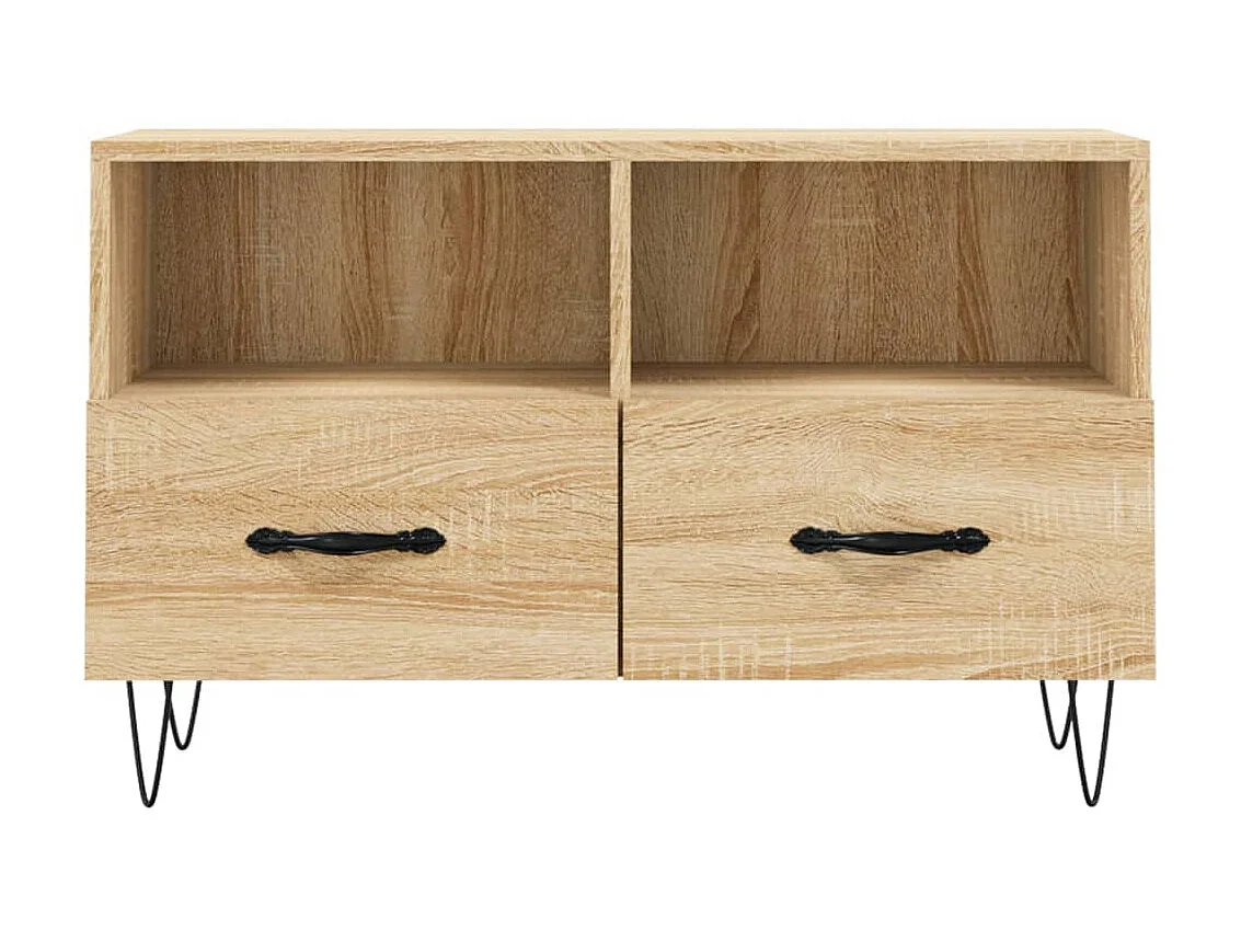 Meuble TV Chêne sonoma 80x36x50 cm Bois d'ingénierie BE55851