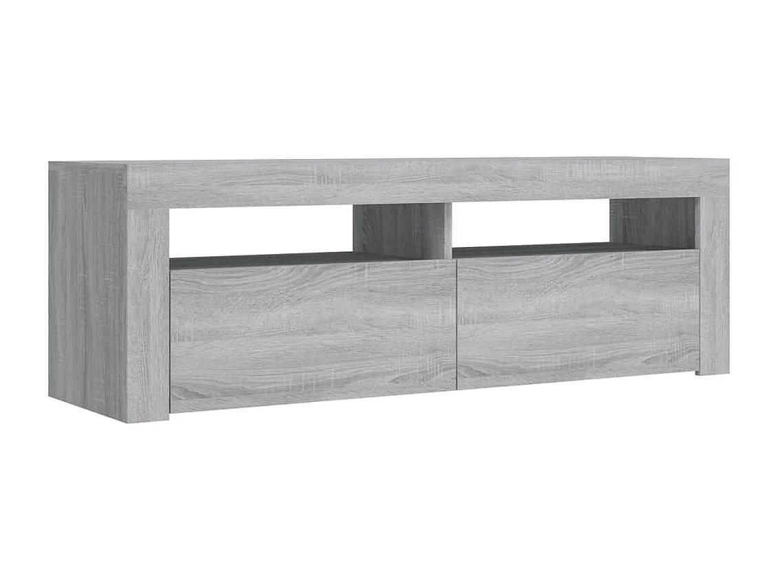 Tv-meubel met LED-verlichting 120x35x40 cm grijs sonoma eiken NL997014