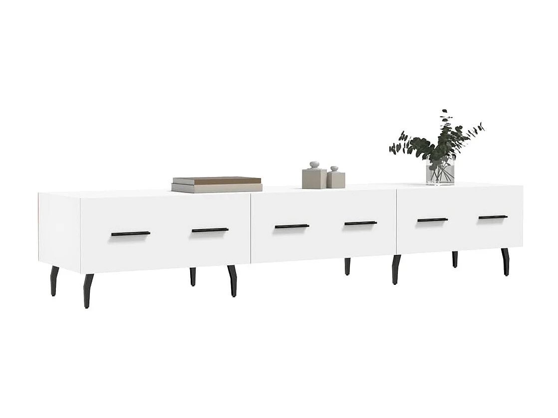 Mueble de TV madera de ingeniería blanco 150x36x30 cm ES39797